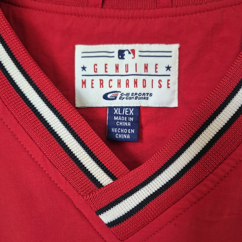 Red Red Sox Unisex Pullover Jacket With Pockets And Side Zipper Size XL - Picture 3 of 6